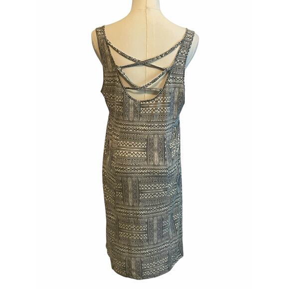 Y2k American Eagle Dress Womens Large Geometric Boho Criss Cross Strap Back - Picture 2 of 9